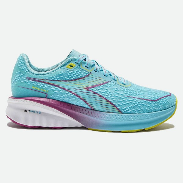 Diadora Volo 5 Azzurro Giallo Rosa