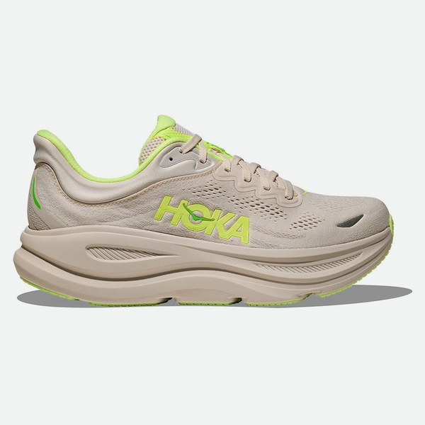 HOKA Bondi 9 Grout Neon Yuzu
