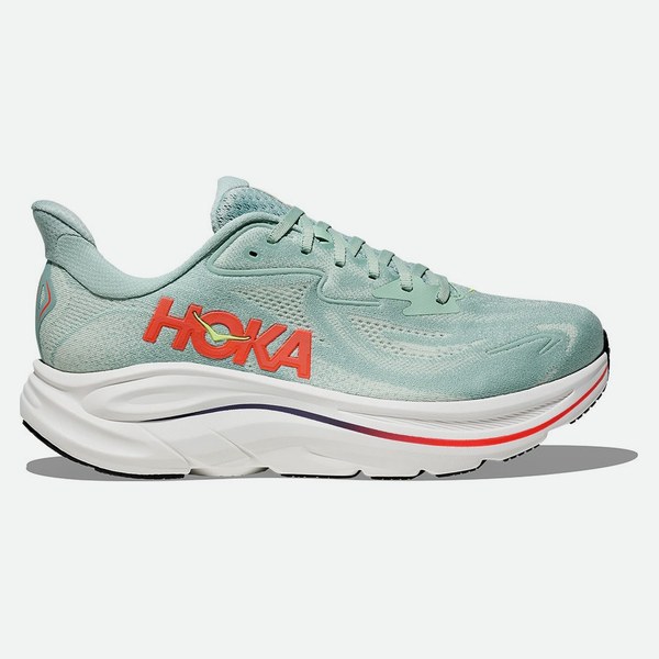 HOKA Clifton 10 Sage Neaon Flame