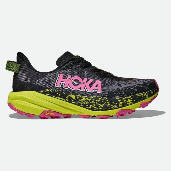 HOKA Speedgoat 6 Nero Giallo Citrus Rosa