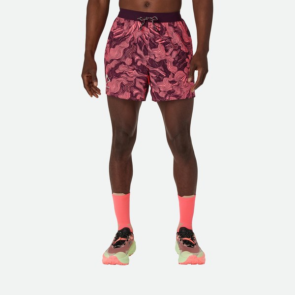 Short running ASICS Fujitrail All Over Print 5in uomo