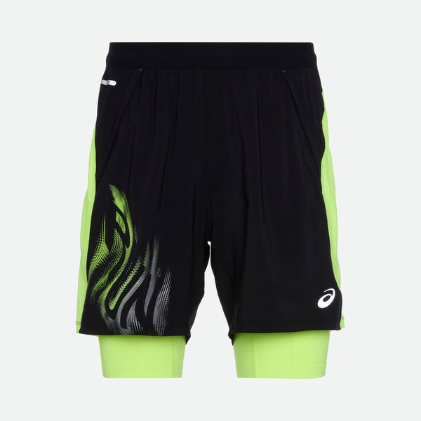 Short running ASICS Road Graphic 2n1 5in uomo