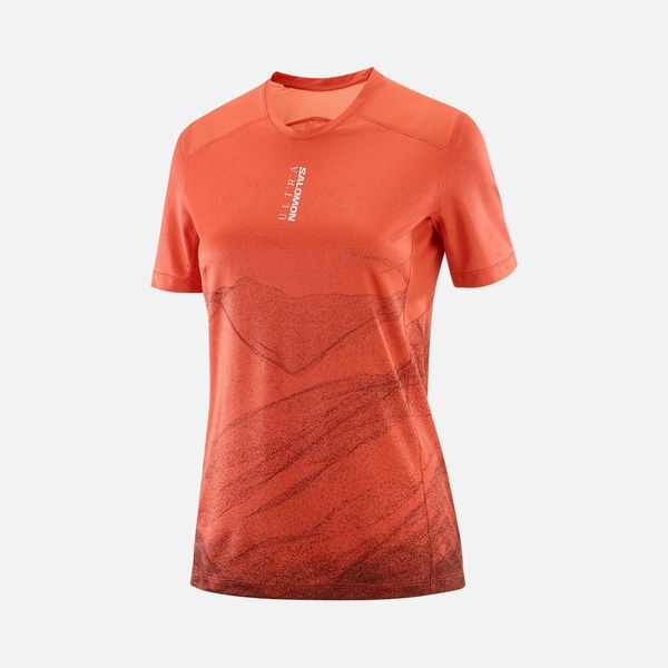 T-shirt running Salomon S-lab Ultra Print donna